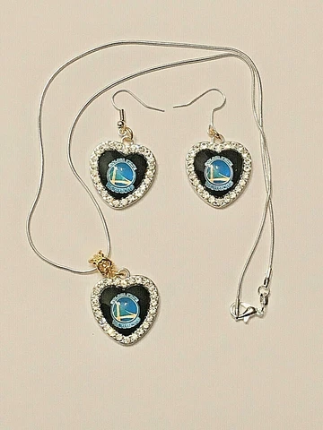 Golden State Warriors Necklace and Earrings Set FREE !!! SHIPPING !!! Cover