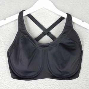Reggiseno sportivo Athleta Glory donna 36DD nero ferretto palestra allenamento copertura completa - Foto 1 di 9