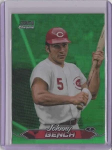 Refractores verdes cromados Stadium Club 2024 #75 Johnny Bench - Imagen 1 de 2