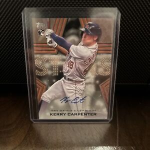 2023 Topps Series 1 Kerry Carpenter Baseball Stars Rookie Auto /50 🐅🐅🐅