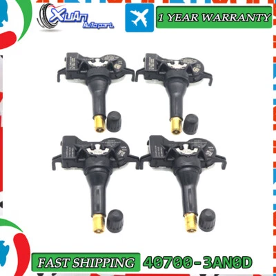 4x Tire Pressure Sensor TPMS 40700-3AN0D For Nissan Versa Note Sentra NV 17-19 - Image 1 of 4
