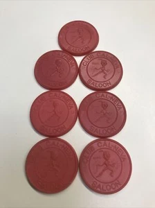 Vintage Lot of 7 Casino Free Drink Tokens Cal-Neva Club Reno, NV ~ Memorabilia - Picture 1 of 5