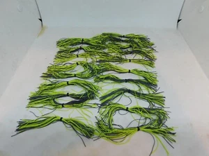 20ea 5" silicone Green/Black Skirts, Lure, Spinnerbait Buzz Bait, Bass - Picture 1 of 1