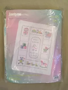 Trapunta Vintage Janlynn Stampata Punto Croce Kit Nursery Time 34x43 Bambino #269-12 - Foto 1 di 6