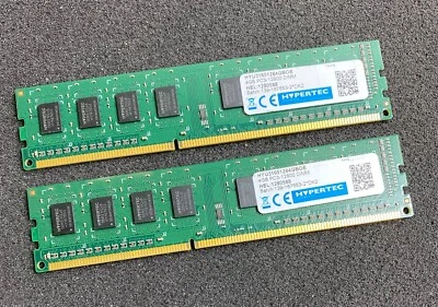 8GB Kit (2 x 4GB) Hypertec HYU31651284GBOE PC3-12800U DDR3 Computer Memory RAM - Image 1 of 3