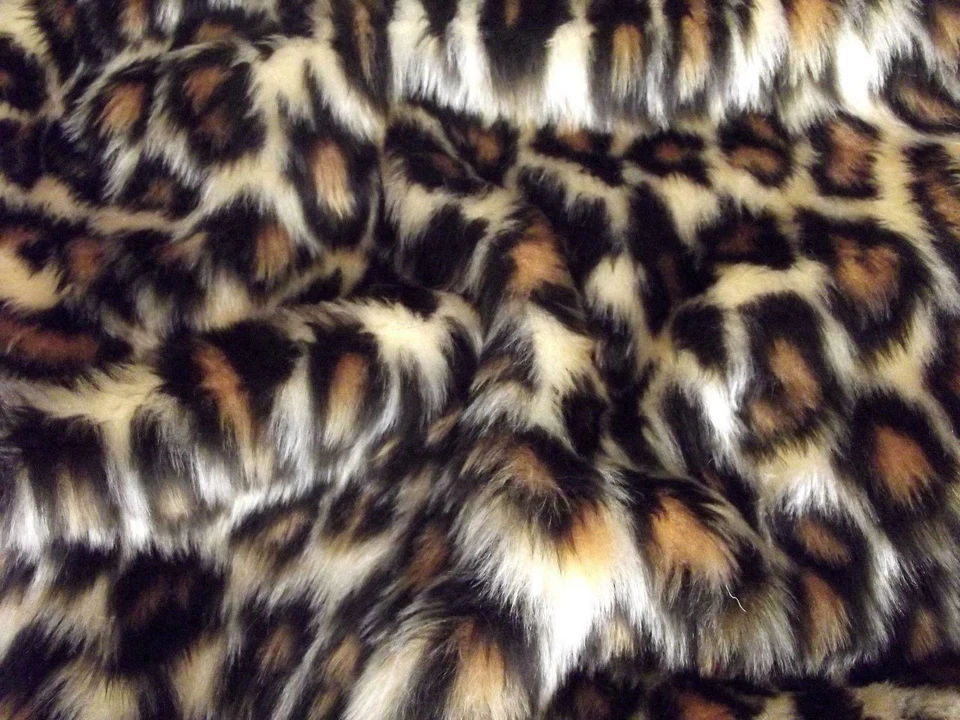 Animal Fun Faux Fur Fabric Material - LEOPARD - Image 1 of 1