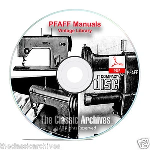 PFAFF Libri di istruzioni macchina da cucire, manuali di servizio 230, 332, 260 ++ CD F11 - Foto 1 di 4
