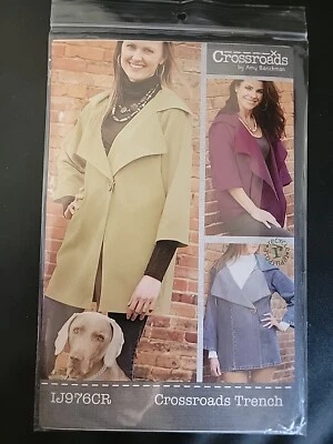 Indygo Junction Crossroads Trench IJ976CR unlined wrap Size S-XL SEWING PATTERN - Image 1 of 3
