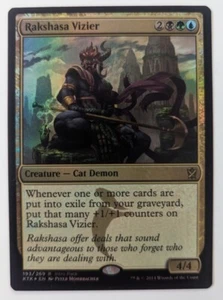 Foil Rakshasa Vizier, Khans Of Tarkir Intro Pack Promo, Magic The Gathering, MTG - Picture 1 of 2