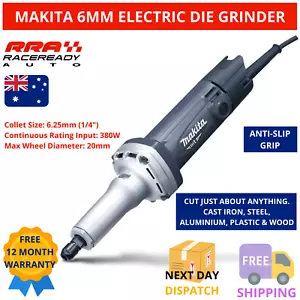 Makita Die Grinder 6mm Electric Metal Steel Stainless Grinding Rotary Set Tool - Picture 1 of 4