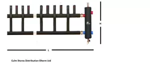 Low Loss Header 2" 115kW + 3 Way MANIFOLD + 1 x 2 Way MANIFOLD (5 circuits) - Picture 1 of 1