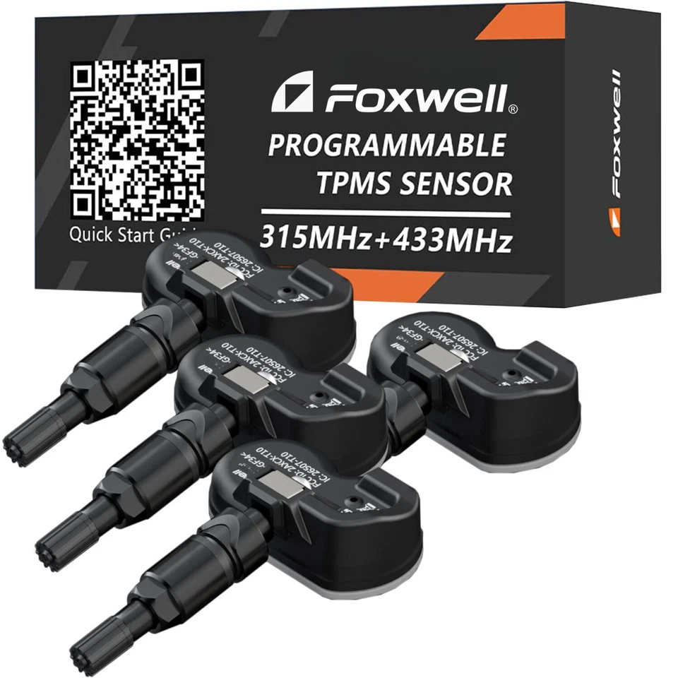 4x Reifendrucksensor XRDE032 RDKS TPMS Schwarz für Ford Fiesta Focus Galaxy - Bild 1 von 4