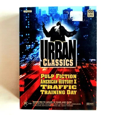 Urban Classics DVD Gift Set Pulp Fiction Training Day, Am History X, Traffic R4  - Image 1 of 4