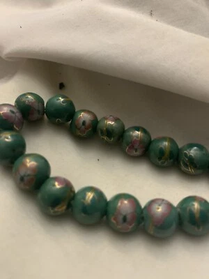 Natural Dragon Bloodstone Beaded Bracelet Gemstone Stretch Bracelet Handmade - Image 1 of 4