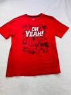 Skate Board Bike Band Graphic T Shirt Boys XXL 18 Short Sleeve Red Youth