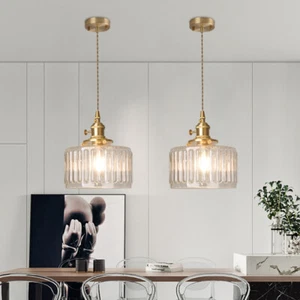 Dining Room Lamp Kitchen Pendant Light Bedroom Lighting Glass Bar Ceiling Lights - Picture 1 of 9