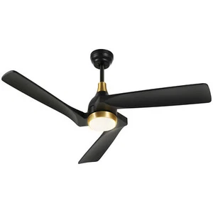 52'' Black Ceiling Fan with lights Remote Control 3 Blades Mordern Ceiling Fan - Picture 1 of 9