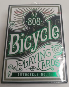Bicycle Playing Playing Cards #808 Autocycle Green Deck New & Sealed - Picture 1 of 8