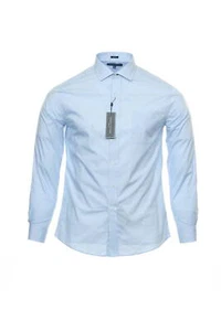 Camisa deportiva Tommy Hilfiger azul claro a cuadros abotonada 18-34_35 $70 nueva con etiquetas - Imagen 1 de 4