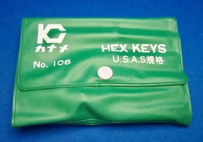 KANAME カナメ Vintage No.106 12 pc.HEX/ALLEN KEY SET  Made In Japan UNUSED COND.#1 - Image 1 of 4