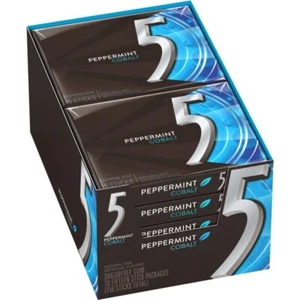 WRIGLEY'S FIVE GUM PEPPERMINT ( COBALT ) 15 sticks / pack / 10 packs / box - Picture 1 of 2