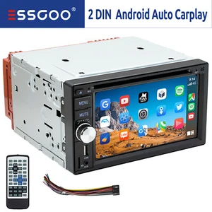 Doppel 2 DIN Carplay Autoradio Android Auto CD DVD AM RDS Bluetooth 3 USB TF AUX - Bild 1 von 16