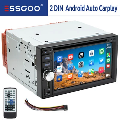Doppel 2 DIN Carplay Autoradio Android Auto CD DVD AM RDS Bluetooth 3 USB TF AUX - Bild 1 von 4