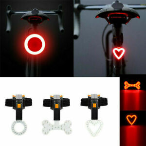 USB Rechargeable Bike Rear Tail Light LED Bicycle Warning Safety Smart Lamp New