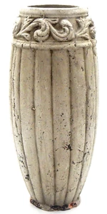 Vaso Hosley Potteries ceramica pesante terracotta invecchiata ornato 14" VINTAGE - Foto 1 di 6