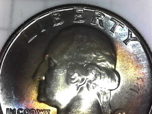1964 Washington Quarter, Toned no mint mark 90 % silver Q -12 - Picture 1 of 14