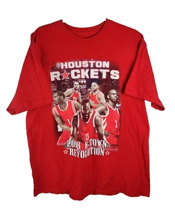 Houston Rockets 2018 H-Town Revolution T-shirt Red NBA Basketball City of Champs - Picture 1 of 3