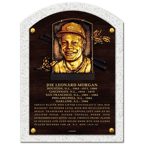 Joe Morgan Cincinnati Reds 3-D Textured Hall of Fame Gallery Plaque (10" x 14") Cover