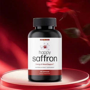 Ultra6 Nutrition Happy Saffron - Extracto de azafrán 100 % puro, - Potenciador del estado de ánimo - Imagen 1 de 8
