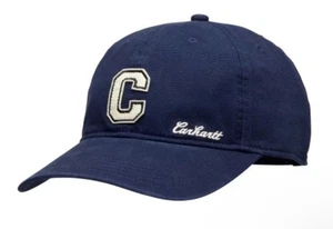 Carhartt Navy Blue Canvas Women’s LOGO C Hat NWT - Picture 1 of 6