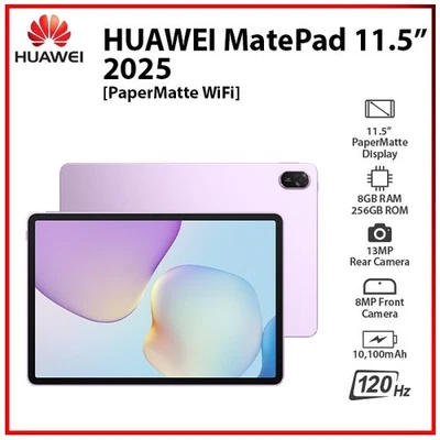 HUAWEI MatePad 11.5 2025 PaperMatte VIOLET 8GB+256GB HarmonyOS PC Tablet (WiFi) - Image 1 of 4