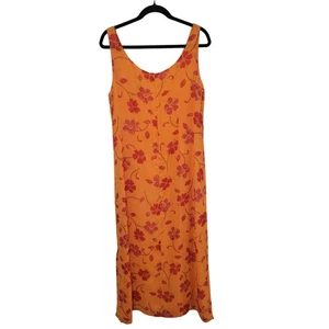 Maxi Vestido Hada Vintage Años 90 Y2K 14 Crazy Horse Collection Naranja Floral Tanque - Imagen 1 de 6