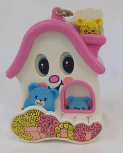 Vintage Tomy Hideaway House Pull String Musical Lullaby Crib Toy Bears 1986  - Picture 1 of 7
