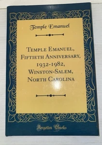 Temple Emanuel Fiftieth Anniversary 1932-1982 Winston-Salem, North Carolina H Hc - Picture 1 of 1