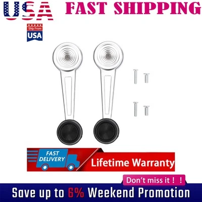 Juego de 2 pares de manivela de ventana interior cromada NUEVO para camioneta Ford Foto 1 de 4