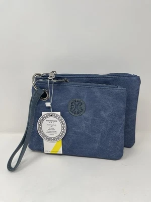 Muñequeras CXL by Chriatian Lacroix LUCA PU DENIM Doble Delgadas Azul Foto 1 de 4