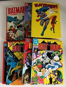 Batman Robin Superhero Annual DC Hardback Books Bundle Joblot Vintage 7x Lot - Imagen 1 de 24