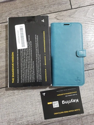Funda tipo billetera de cuero Snakehive para Samsung Galaxy A55 5G, verde azulado Foto 1 de 4