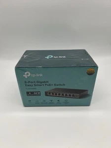 TP-Link TL-SG108PE 8-Port-Gigabit-Easy-Smart-Switch + 4 PoE-Ports Neu & OVP ! - Afbeelding 1 van 6