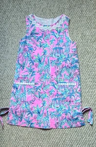 Lilly Pulitzer Little Lilly Classic Shift Out Of Office Ragazze Taglia 8 Giraffe - Foto 1 di 4