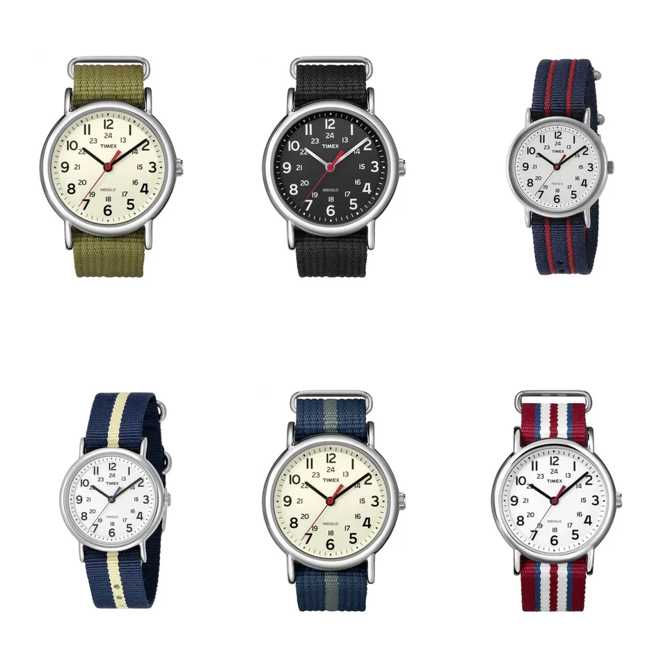 Часы кварцевые унисекс/мужские TIMEX Weekender T2N651/T2N647/T2N747/T2N654 Япония - Изображение 1 из 1