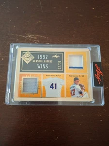 TOM GLAVINE & KEVIN BROWN CERTIFIED GENUINE AUTHENTIC DUAL JERSEY CARD  22/35 - Picture 1 of 2