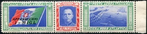 1933 Königreich Triptychon I-Migl postfrisch einwandfrei und zentriert postfrisch **Rand - Bild 1 von 1
