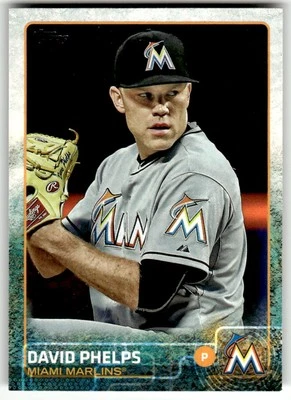 2015 Topps Update #US30 David Phelps Miami Marlins Baseball - Image 1 of 2