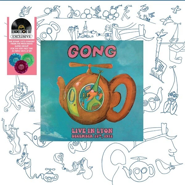 GONG LIVE AT LYON DECEMBRE 1972 (CLEAR/RED/ORANGE/BLUE SPLATTER VINYL) RSD 2023 - Image 1 of 1