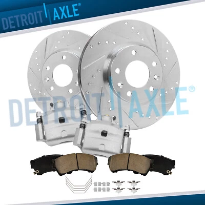 Pastilla de freno de pinza de rotor perforada delantera para Ford Fusion Lincoln MKZ Zephyr Mazda 6 Foto 1 de 4